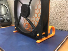 wicked quiet desk fan vibration absorbing legs fits 80mm 120mm case fans electronics 3d print model - Mito3D