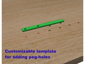 template more peg-holes your bookcase customizable tools billy bookshelf cabinet household ikea kitchen pegboard mount pegs shelf support storage woodworking parts 3d print model - Mito3D