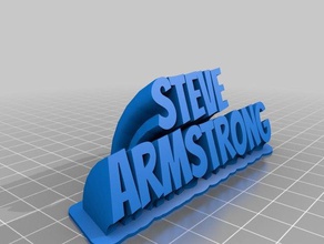 stevearmstrong name plate office customized 3d print model - Mito3D
