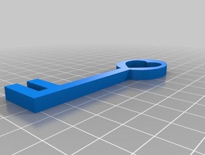 heart key 3d printing 3d print model - Mito3D