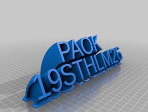 paok sweeping name plate 3d printing 3d print model - Mito3D