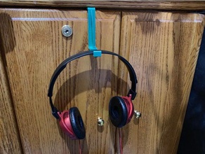 headphone hook music headphones hanger holder 3d print model - Mito3D