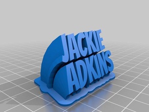 jackie bday office personalizzato 3d print model - Mito3D