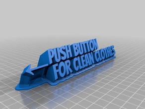washing machine sign 2 office customized 3d print model - Mito3D