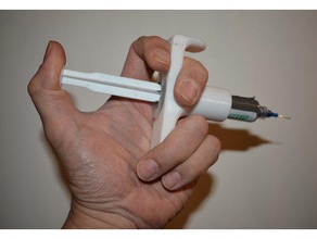 syringe assist holder strain relief hand tools assistive technology device ergonomics 3d print model - Mito3D