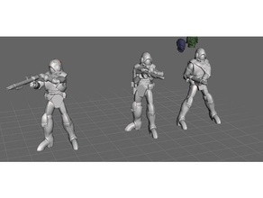 robotech zentraedi lt combat armor team 3 units games rrt wargame 3d print model - Mito3D