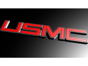 usmc gmc emblema puerta trasera signos logotipos insignia camión 3d print model - Mito3D