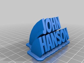 john hanson de la oficina personalizado 3d print model - Mito3D