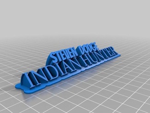 meine angepasste geschwungene 2-Typenschild Zeile text office 3d print model - Mito3D