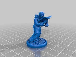 elf scholar potion people book miniature 3d print model - Mito3D