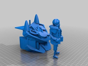 underfell sans gaster blaster mount 3d printing 3d print model - Mito3D