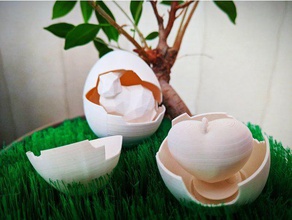 içinde sürpriz yumurta yazdırır dekor anycubic bunny çatlak Paskalya yumurtası ender kalp gizli iş ortamına uygun olmayan stanford 3d print model - Mito3D