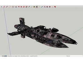 fregate généreux vaisseau spatial 3d l'impression 3d print model - Mito3D