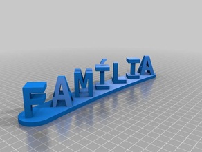 familia des signes les logos personnalisé 3d print model - Mito3D