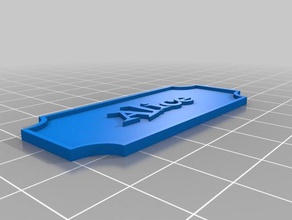 alice customized nameplate decor 3d print model - Mito3D
