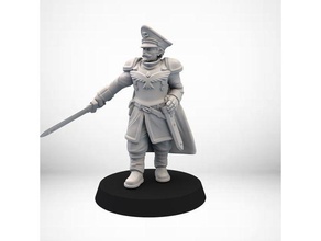 captain human guard creatures commissar rpg warhammer 40k 3d print model - Mito3D
