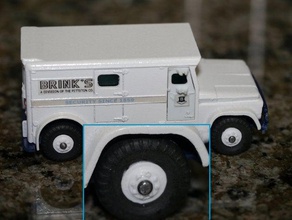 dinky 275 brinks carro blindado substituição da roda mecânico brinquedos toys 3d print model - Mito3D
