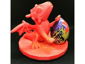 ejderha creme yumurta tutucu yaratıklar yumurtası Paskalya 3d print model - Mito3D
