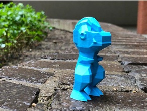 low poly bagon le creature pokemon 3d print model - Mito3D