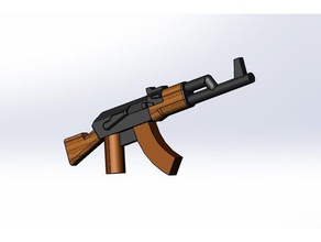 akm lego minifiguras construção brinquedos arma armas kalash kalashlife kalashnikov peças compatível rifle 3d print model - Mito3D