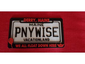 pennywise license plate signs logos 3d print model - Mito3D