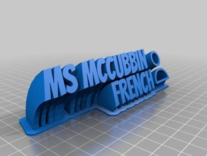 my customized sweeping 2-line name plate text cub office 3d print model - Mito3D