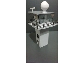 airport control tower 172 solidworks files diy 1100 124 148 airplane controle funny maquette model sldw tour 3d print model - Mito3D