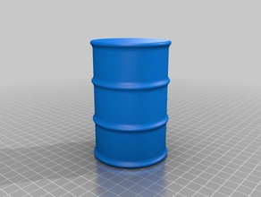 oil drum 4 inch tall props 3d print model - Mito3D