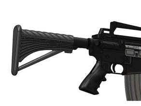 airsoft stock m4ar15 3 sport outdoors ar15 m416 m4a1 3d print model - Mito3D