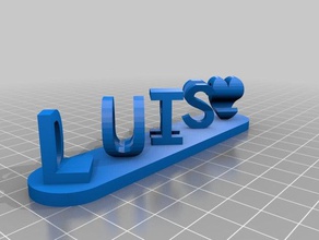 dupla letra bloco ilusion luisydorys sinais logotipos personalizado 3d print model - Mito3D