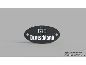 rammstein deutschland plakette des signes les logos L'imprimante 3d c3dric musik logo 3d print model - Mito3D