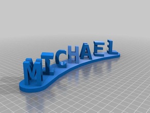 michaelmelanie signos logotipos personalizado 3d print model - Mito3D