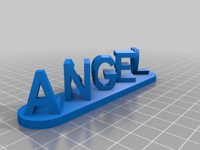 cual letter ilusion angel lepe signs logos customized 3d print model - Mito3D