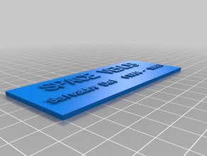 espaço vênus dali placa sinais logotipos personalizado 3d print model - Mito3D