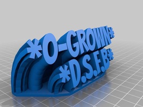 my customized sweeping 2-line name plate textnoooo office 3d print model - Mito3D