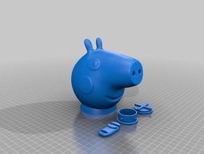 peppa-dav88-remix-bank coins badges money paste tooth toy 3d print model - Mito3D