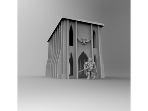 gótico imperial prédio 01 brinquedo jogo os acessórios o terreno wargame warhammer 40k 3d print model - Mito3D