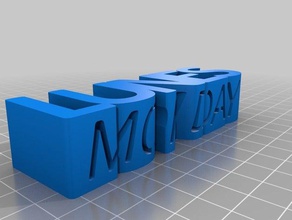 lunes otros inglés de aprendizaje español 3d print model - Mito3D