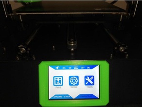 anycubic i3 mega snap displayframe symmetric 3d printing ai3m mega-s blende blender lcd screen tft touch 3d print model - Mito3D