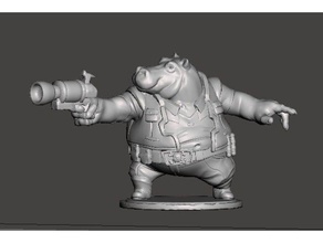 giff smuggler creatures 28mm dnd dnd5e hippo hippoman mini miniature mordenkainen musket musketeer pirate spacepirate spelljammer tomeoffoes 3d print model - Mito3D