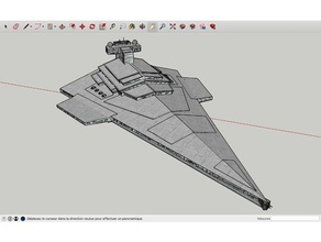 harrow destructor de star wars 3d la impresión las gradas destroyer 3d print model - Mito3D