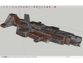 hippaforalkus di stargate atlantis 3d la stampa spazio astronave 3d print model - Mito3D