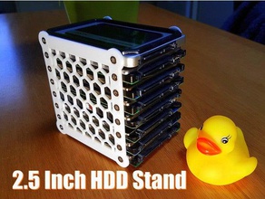 25 inch hdd stand gadgets backup bracket computer desk desktop harddrive nas organizer ssd 3d print model - Mito3D