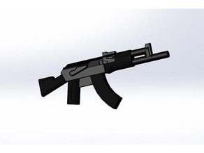 ak-104 lego figurines la construction les jouets kalachnikov le fusil arme 3d print model - Mito3D