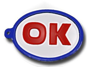 ic aceptar señales logotipos benzin de la gasolina okq8 petróleo 3d print model - Mito3D