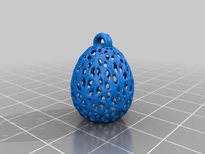 voroni stile uovo di pasqua orecchini 3d print model - Mito3D
