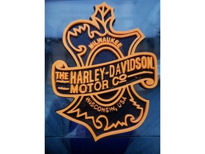 harley davidson logo des signes logos 3d print model - Mito3D