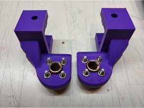 t8 rod holder nuts holes 3d printer parts threaded 3d print model - Mito3D