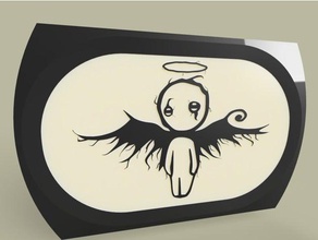 lindo ángel caído 2d art 2dart Arte en arte de la pared pintura 3d print model - Mito3D
