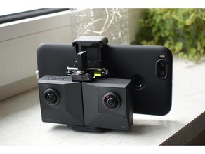 insta360 evo pequeño smartphone soporte de montaje cámara 3d print model - Mito3D